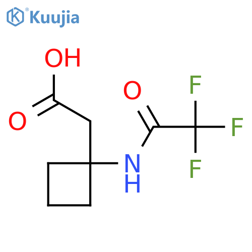 2-1-(trifluoroacetamido)cyclobutylacetic acid structure