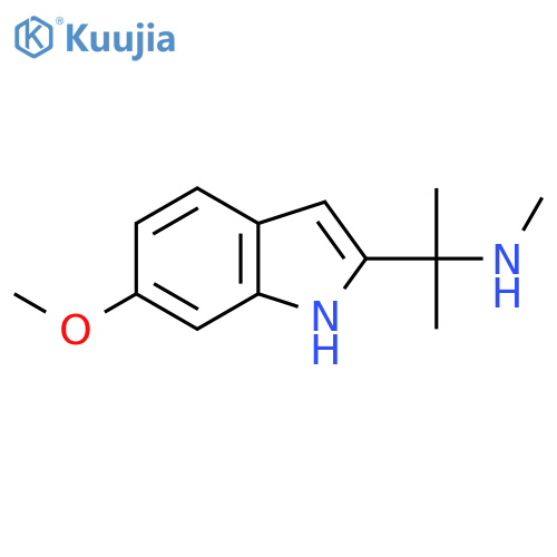 2-(6-methoxy-1H-indol-2-yl)propan-2-yl(methyl)amine structure