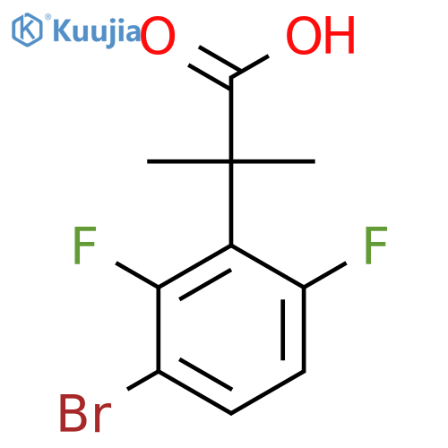 2-(3-Bromo-2,6-difluorophenyl)-2-methylpropanoic acid structure