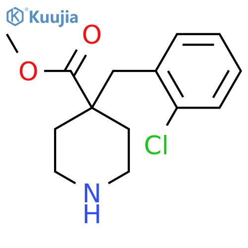 methyl 4-(2-chlorophenyl)methylpiperidine-4-carboxylate structure