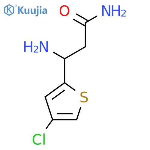 3-Amino-3-(4-chlorothiophen-2-yl)propanamide structure