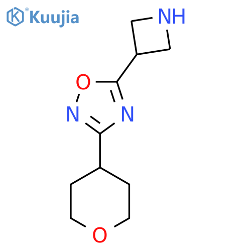 5-(Azetidin-3-yl)-3-(oxan-4-yl)-1,2,4-oxadiazole structure