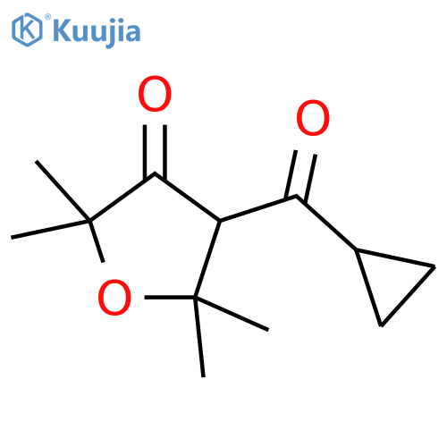 4-cyclopropanecarbonyl-2,2,5,5-tetramethyloxolan-3-one structure
