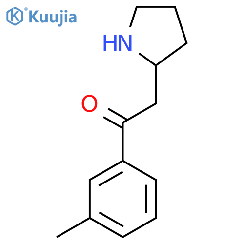 1-(3-Methylphenyl)-2-(pyrrolidin-2-yl)ethan-1-one structure