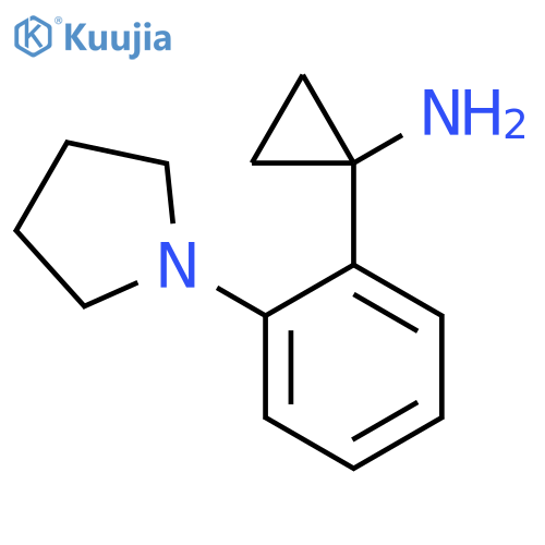1-2-(pyrrolidin-1-yl)phenylcyclopropan-1-amine structure
