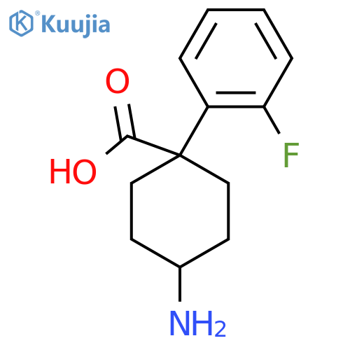 4-amino-1-(2-fluorophenyl)cyclohexane-1-carboxylic acid structure