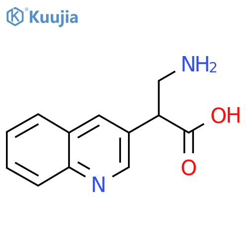 3-amino-2-(quinolin-3-yl)propanoic acid structure