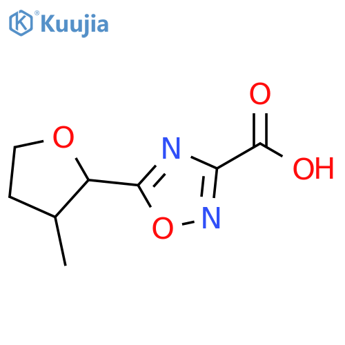 5-(3-methyloxolan-2-yl)-1,2,4-oxadiazole-3-carboxylic acid structure