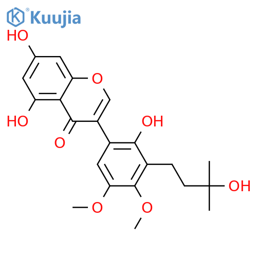 2',4',5,5',7-Pentahydroxy-3'-prenylisoflavone; 2'',3''-Dihydro, 3''-hydroxy, 4',5'-di-Me ether structure