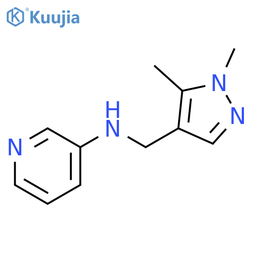 N-(1,5-dimethyl-1H-pyrazol-4-yl)methylpyridin-3-amine structure