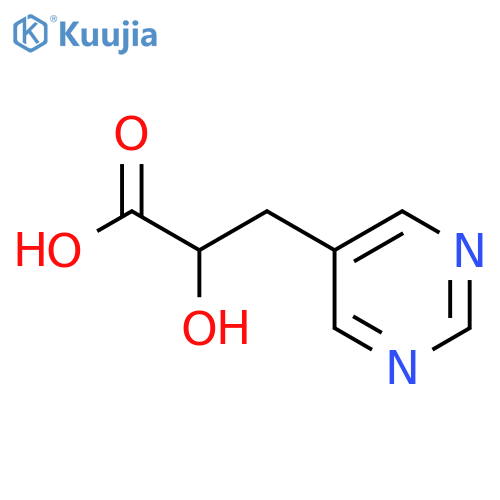 2-hydroxy-3-(pyrimidin-5-yl)propanoic acid structure