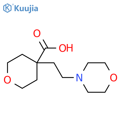 4-2-(morpholin-4-yl)ethyloxane-4-carboxylic acid structure