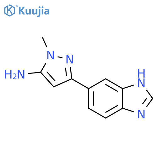 3-(1h-1,3-Benzodiazol-5-yl)-1-methyl-1h-pyrazol-5-amine structure