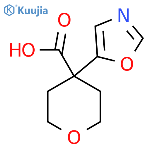 4-(1,3-oxazol-5-yl)oxane-4-carboxylic acid structure