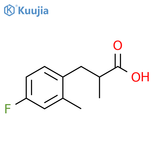 3-(4-Fluoro-2-methylphenyl)-2-methylpropionic acid structure