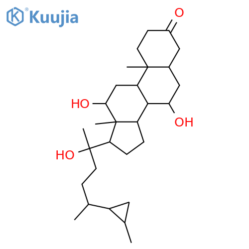 26,27-Dinorcholestan-3-one,7,12,20-trihydroxy-24-[(1R,2R)-2-methylcyclopropyl]-, (5a,7a,12b,24R)- (9CI) structure