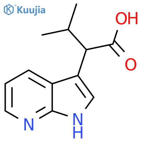 3-methyl-2-{1H-pyrrolo2,3-bpyridin-3-yl}butanoic acid structure