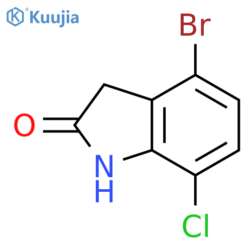 4-bromo-7-chloro-2,3-dihydro-1H-indol-2-one structure