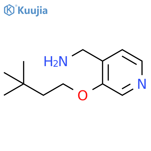 3-(3,3-dimethylbutoxy)pyridin-4-ylmethanamine structure