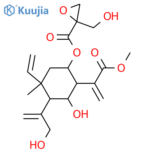 6,8,15-Trihydroxy-1,3,11(13)-elematrien-12-oic acid; (6α,8α)-form, 8-O-(2,3-Epoxy-2-hydroxymethylpropanoyl), Me ester structure