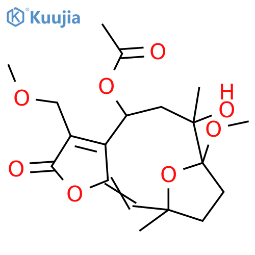 1,4-Epoxy-1,8,10,13-tetrahydroxy-5,7(11)-germacradien-12,6-olide; (1α,4β,8α,10α)-form, 1,13-Di-Me ether, 10-Ac structure
