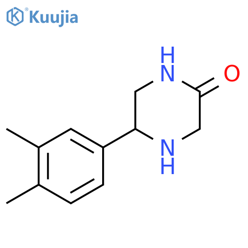 5-(3,4-Dimethylphenyl)piperazin-2-one structure
