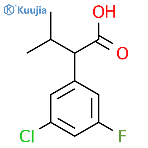 2-(3-chloro-5-fluorophenyl)-3-methylbutanoic acid structure