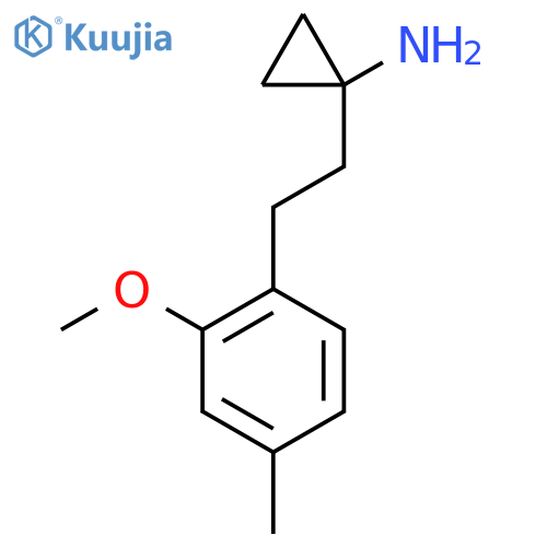1-2-(2-methoxy-4-methylphenyl)ethylcyclopropan-1-amine structure