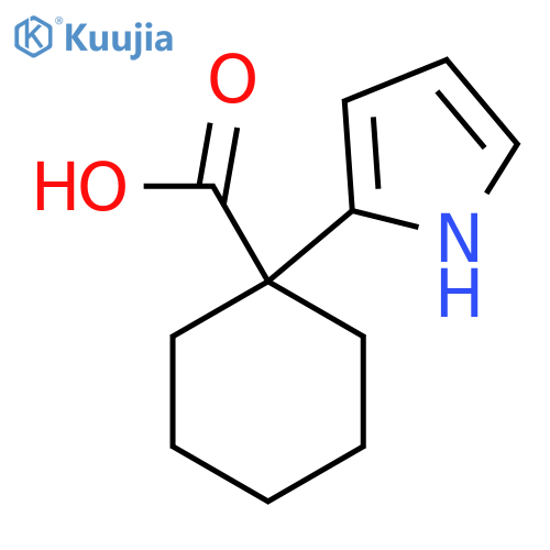 1-(1H-pyrrol-2-yl)cyclohexane-1-carboxylic acid structure