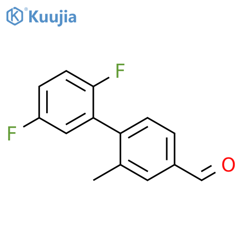 2',5'-Difluoro-2-methyl[1,1'-biphenyl]-4-carboxaldehyde structure