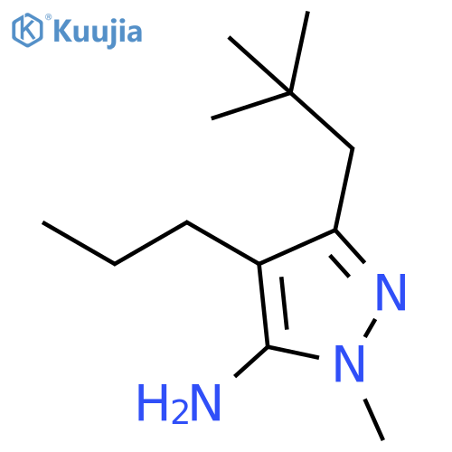 3-(2,2-dimethylpropyl)-1-methyl-4-propyl-1H-pyrazol-5-amine structure