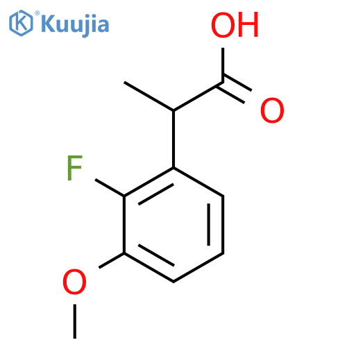 2-(2-Fluoro-3-methoxyphenyl)propanoic acid structure