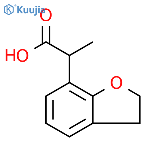2-(2,3-dihydro-1-benzofuran-7-yl)propanoic acid structure