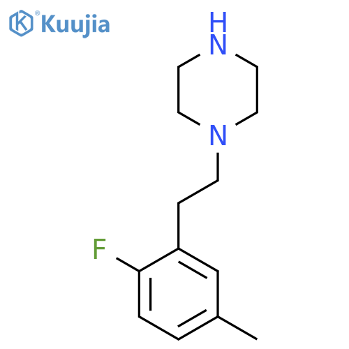 1-2-(2-fluoro-5-methylphenyl)ethylpiperazine structure