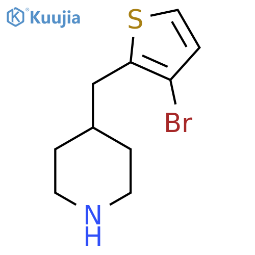 4-[(3-Bromothiophen-2-yl)methyl]piperidine structure