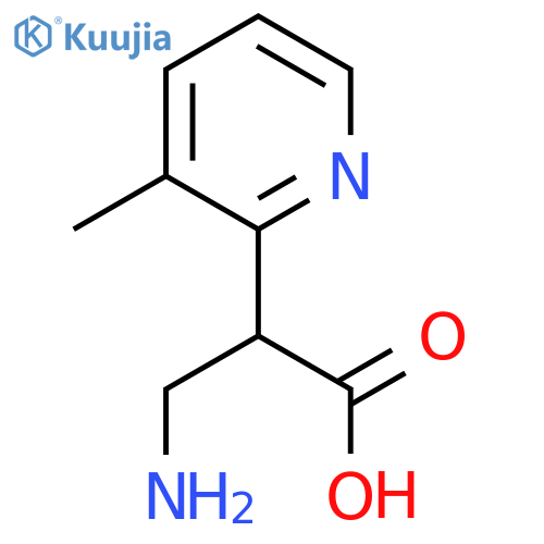 3-amino-2-(3-methylpyridin-2-yl)propanoic acid structure