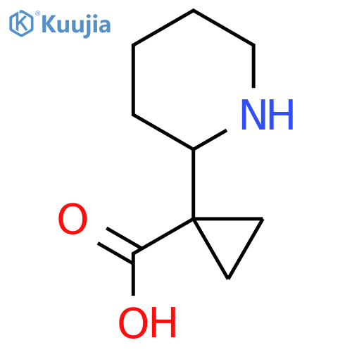 1-(Piperidin-2-yl)cyclopropane-1-carboxylic acid structure