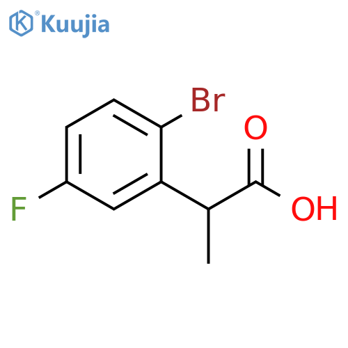 2-(2-bromo-5-fluorophenyl)propanoic acid structure