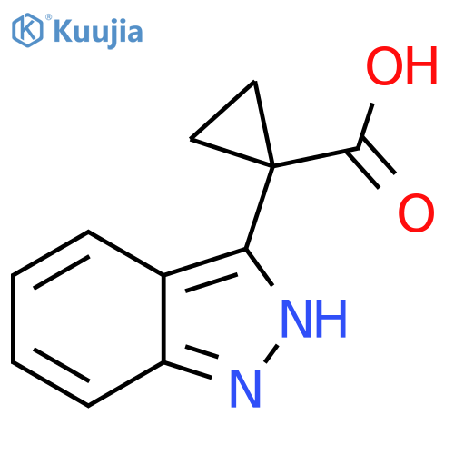 1-(1H-indazol-3-yl)cyclopropane-1-carboxylic acid structure