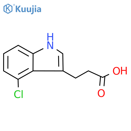 3-(4-chloro-1H-indol-3-yl)propanoic acid structure