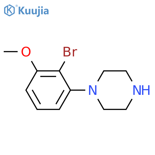 1-(2-bromo-3-methoxyphenyl)piperazine structure