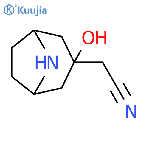 2-{3-hydroxy-8-azabicyclo[3.2.1]octan-3-yl}acetonitrile structure