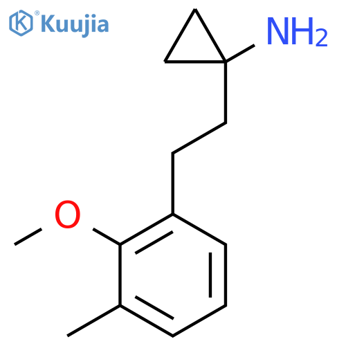 1-2-(2-methoxy-3-methylphenyl)ethylcyclopropan-1-amine structure
