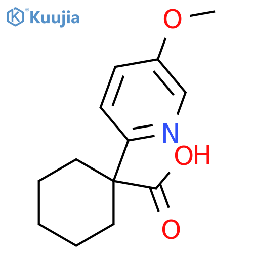1-(5-methoxypyridin-2-yl)cyclohexane-1-carboxylic acid structure