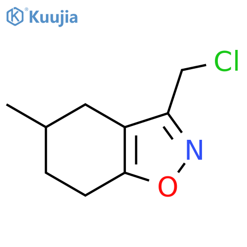 3-(chloromethyl)-5-methyl-4,5,6,7-tetrahydro-1,2-benzoxazole structure