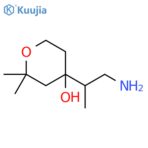 2H-Pyran-4-ol, 4-(2-amino-1-methylethyl)tetrahydro-2,2-dimethyl- structure