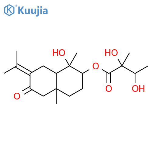 Butanoic acid,2,3-dihydroxy-2-methyl-,decahydro-1-hydroxy-1,4a-dimethyl-7-(1-methylethylidene)-6-oxo-2-naphthalenylester (9CI) structure
