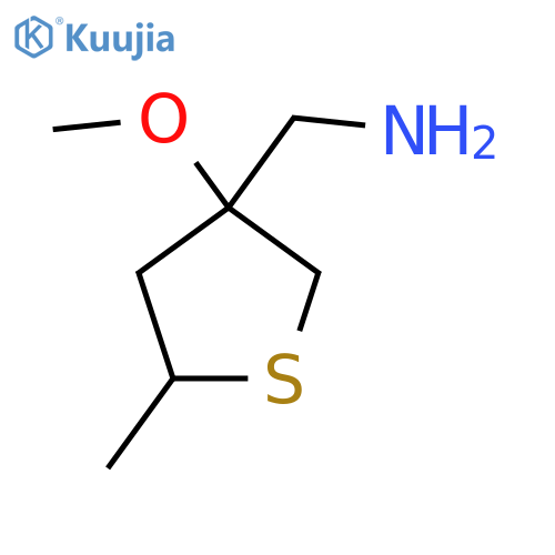 (3-methoxy-5-methylthiolan-3-yl)methanamine structure