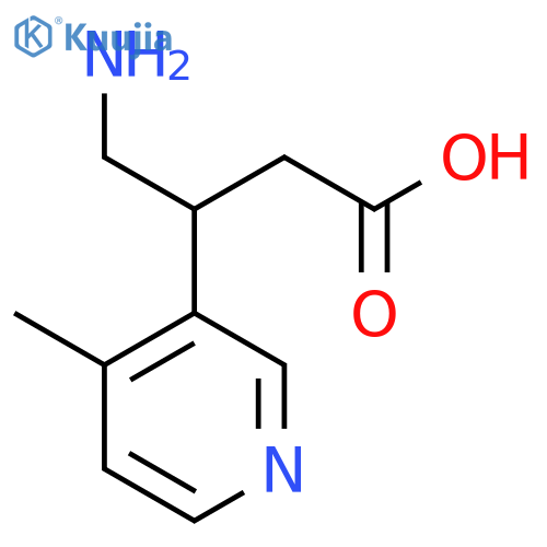 4-amino-3-(4-methylpyridin-3-yl)butanoic acid structure