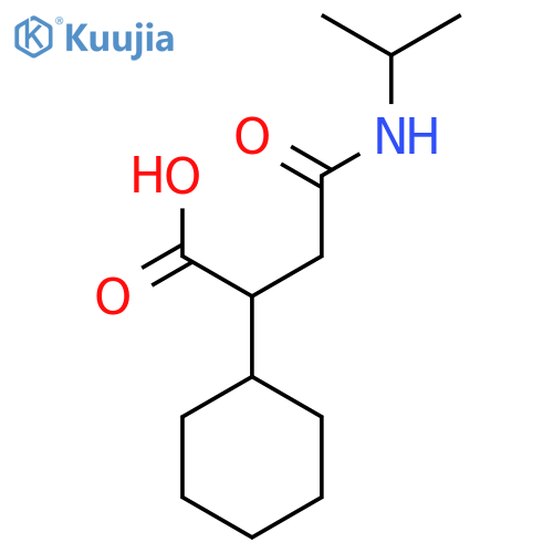 2-Cyclohexyl-3-[(propan-2-yl)carbamoyl]propanoic acid structure